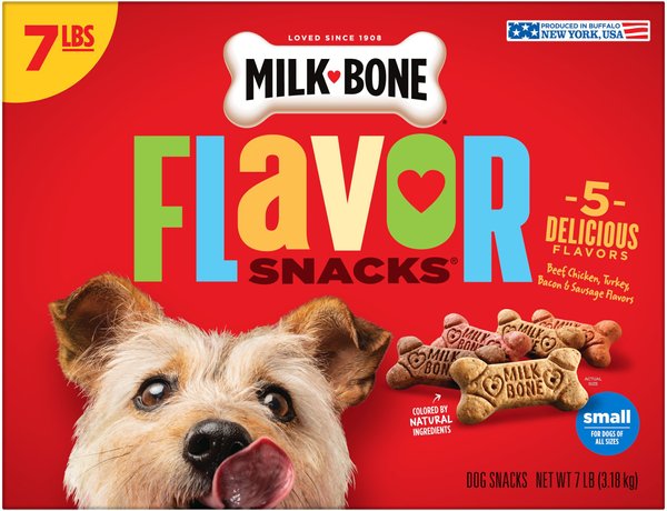 Milk-Bone Flavor Snacks Biscuit Small Dog Treats, 7-lb box slide 1 of 8