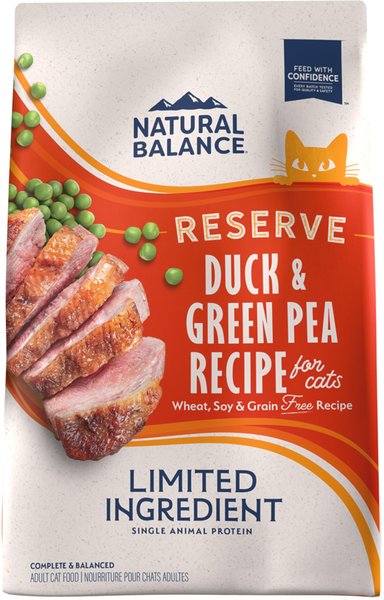 Natural Balance L.I.D. Limited Ingredient Diets Green Pea & Duck Formula Grain-Free Dry Cat Food, 10-lb bag slide 1 of 4
