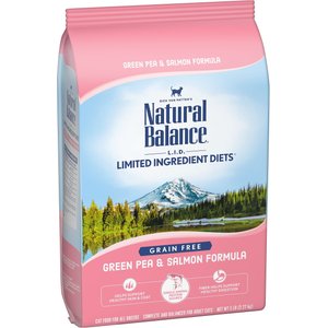 Natural Balance L.I.D. Limited Ingredient Diets Green Pea & Salmon Formula Grain-Free Dry Cat Food, 5-lb bag