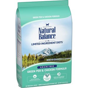 Natural Balance L.I.D. Limited Ingredient Diets Green Pea & Chicken Formula Grain-Free Dry Cat Food, 5-lb bag
