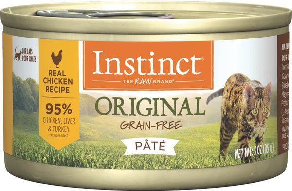 Instinct Original Grain-Free Pate Real Chicken Recipe Wet Canned Cat Food, 3-oz, case of 24 slide 1 of 11
