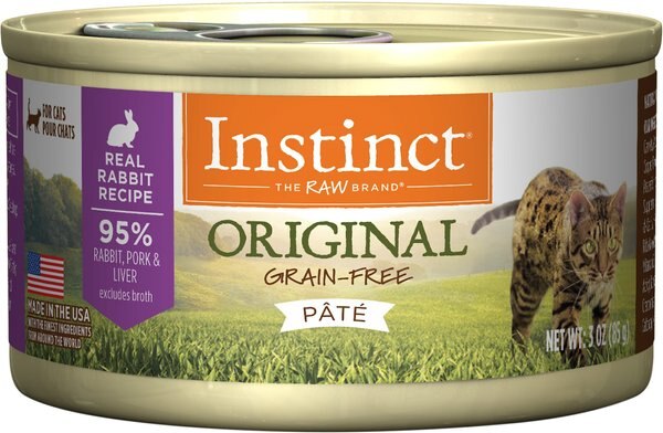 Instinct Original Grain-Free Pate Real Rabbit Recipe Wet Canned Cat Food, 3-oz, case of 24 slide 1 of 10