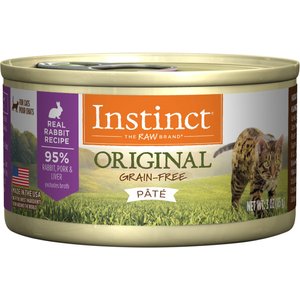 Instinct Original Grain-Free Pate Real Rabbit Recipe Wet Canned Cat Food, 3-oz, case of 24