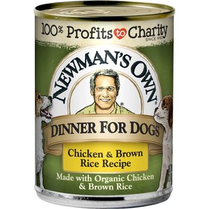 Newman's Own Dinner For Dogs Chicken & Brown Rice Recipe Canned Dog Food, 12.7-oz, case of 12