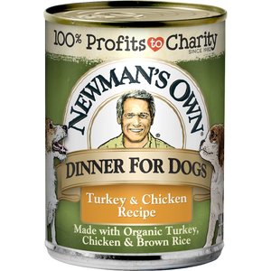 Newman's Own Dinner For Dogs Turkey & Chicken Recipe Canned Dog Food, 12.7-oz, case of 12