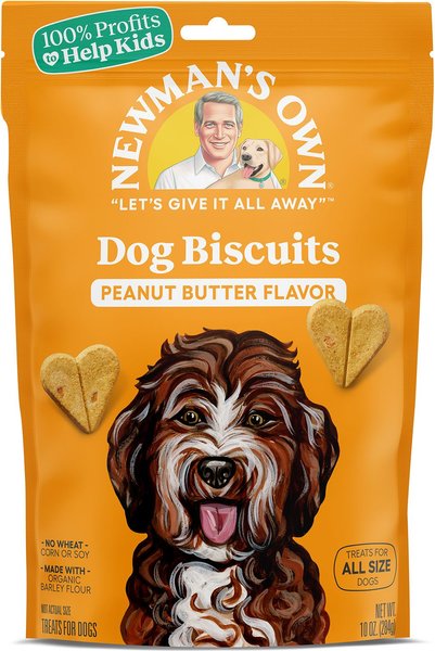 Newman's Own Peanut Butter Flavor Medium Size Dog Treats, 10-oz slide 1 of 5