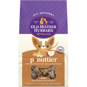 Old Mother Hubbard Classic P-Nuttier Biscuits Baked Dog Treats, Mini, 20-oz bag
