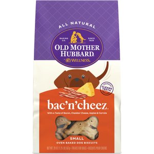 Old Mother Hubbard Classic Bac'N'Cheez Biscuits Baked Dog Treats, Small, 20-oz bag