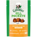 Greenies Pill Pockets Canine Chicken Flavor Dog Treats, Tablet Size, 30 count