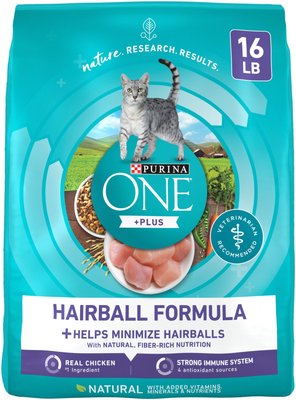 1. Purina ONE Hairball Formula Adult Premium Dry Cat Food