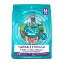Purina ONE Hairball Adult Formula Dry Cat Food, 16-lb bag