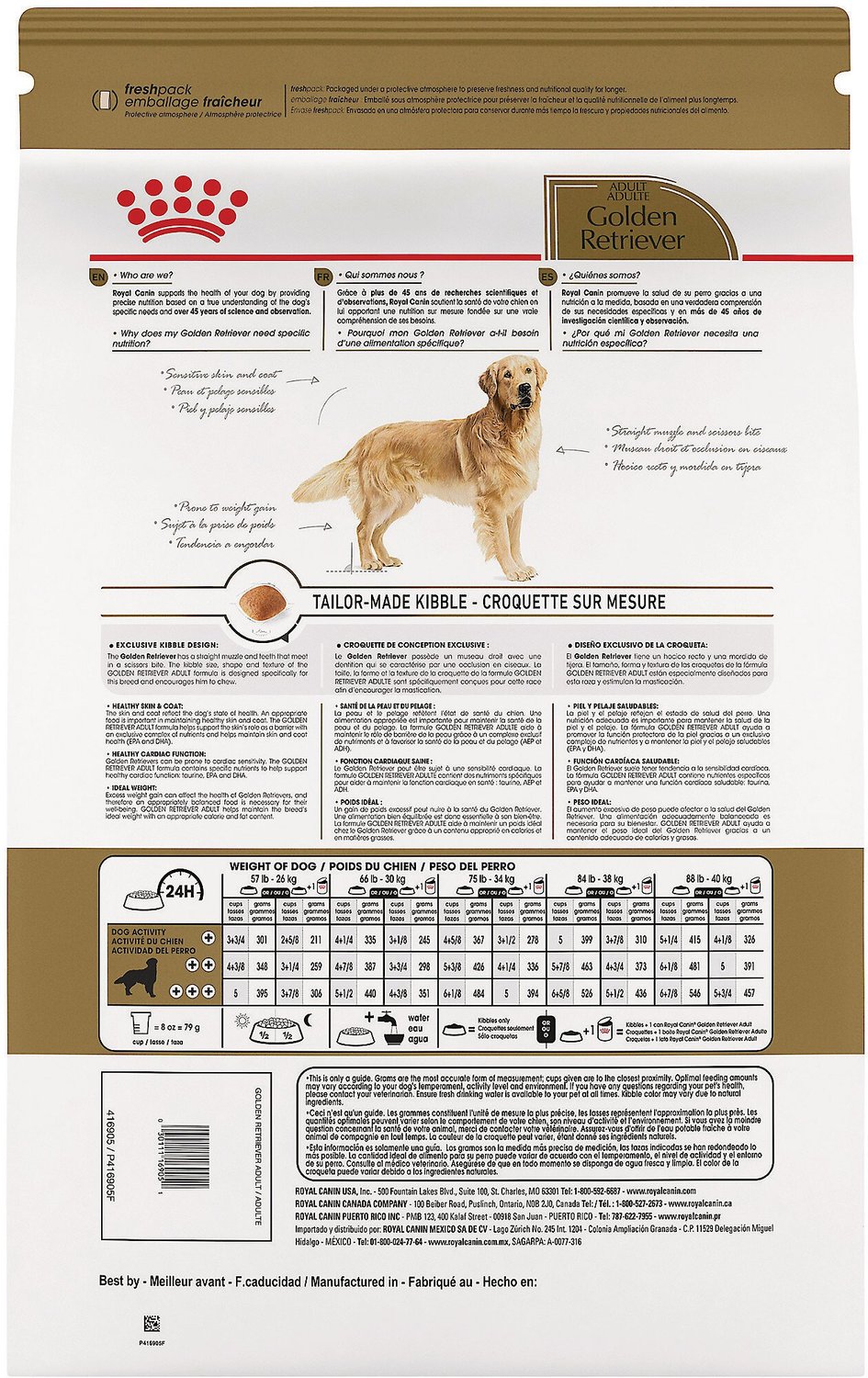 Puppy Feeding Chart Golden Retriever