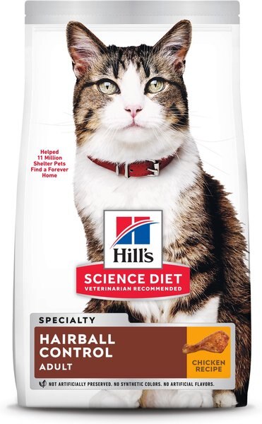 Hill's Science Diet Adult Hairball Control Dry Cat Food, 3.5-lb bag slide 1 of 10