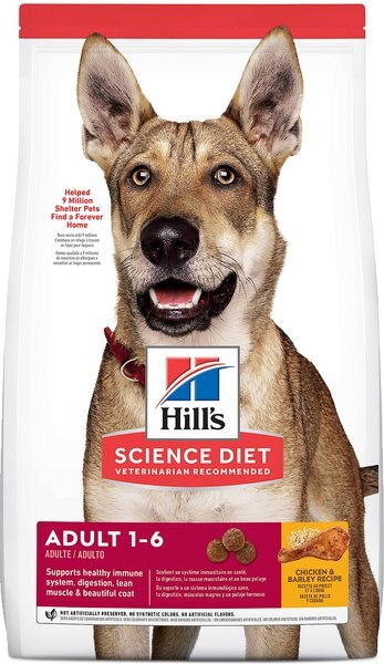 Hill's Science Diet Adult Chicken & Barley Recipe Dry Dog Food, 5-lb bag slide 1 of 10