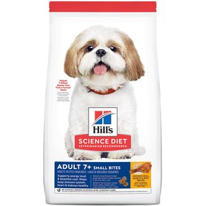 Hill's Science Diet Adult 7+ Small Bites Chicken Meal, Barley & Rice Recipe Dry Dog Food, 5-lb bag
