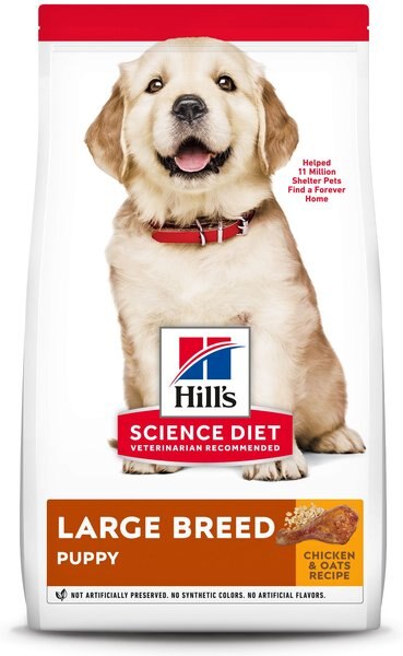 Hill's Science Diet Puppy Large Breed Chicken Meal & Oat Recipe Dry Dog Food, 30-lb bag slide 1 of 10