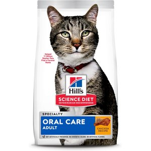 Hill's Science Diet Adult Oral Care Dry Cat Food, 3.5-lb bag
