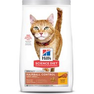 Hill's Science Diet Adult Hairball Control Light Dry Cat Food, 15.5-lb bag