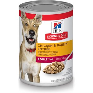 Hill's Science Diet Adult Chicken & Barley Entree Canned Dog Food, 13-oz, case of 12