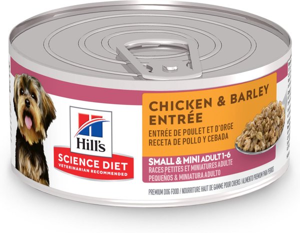 Hill's Science Diet Adult Small Paws Chicken & Barley Entree Canned Dog Food, 5.8-oz, case of 24 slide 1 of 10