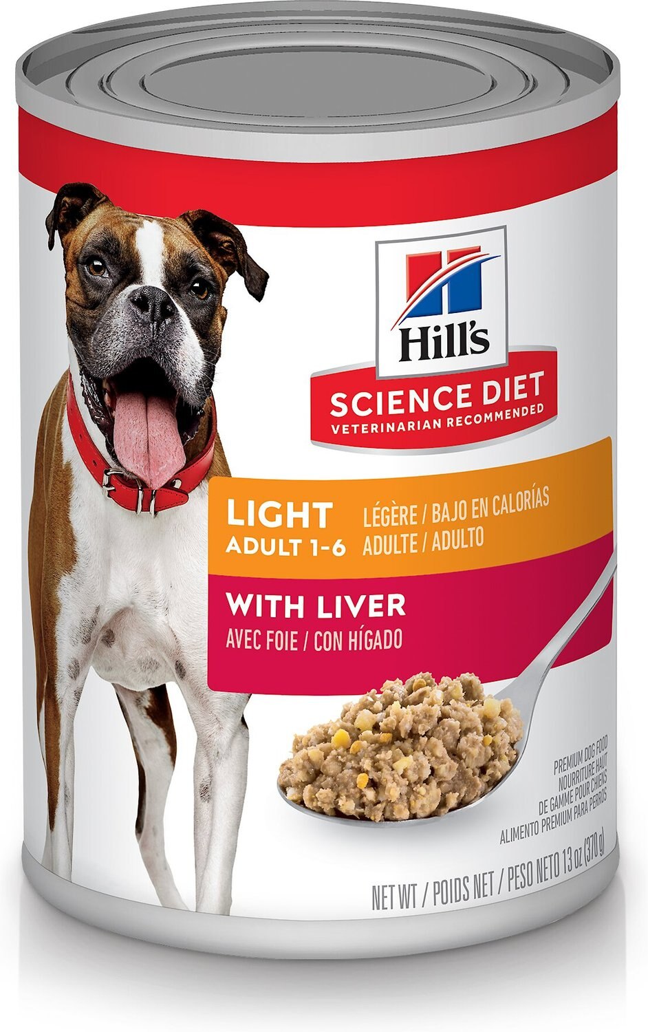 HILL'S SCIENCE DIET Adult Light with Liver Canned Dog Food, 13oz, case