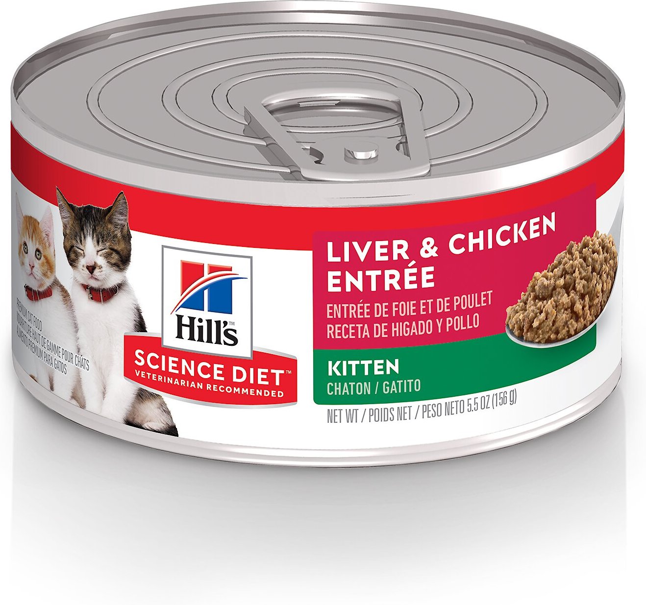 Hill S Science Diet Kitten Liver Chicken Entree Canned Cat Food 5 5 Oz Case Of 24 Chewy Com