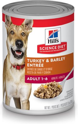 Hill's Science Diet Adult Turkey & Barley Entree Canned Dog Food, slide 1 of 1