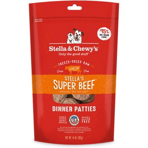Stella & Chewy's Stella's Super Beef Dinner Patties Freeze-Dried Raw Dog Food, 14-oz bag