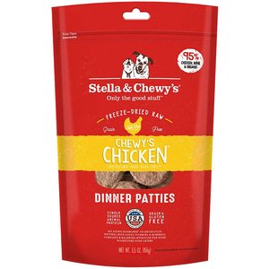 Stella & Chewy's Chewy's Chicken Dinner Patties Freeze-Dried Raw Dog Food, 5.5-oz bag