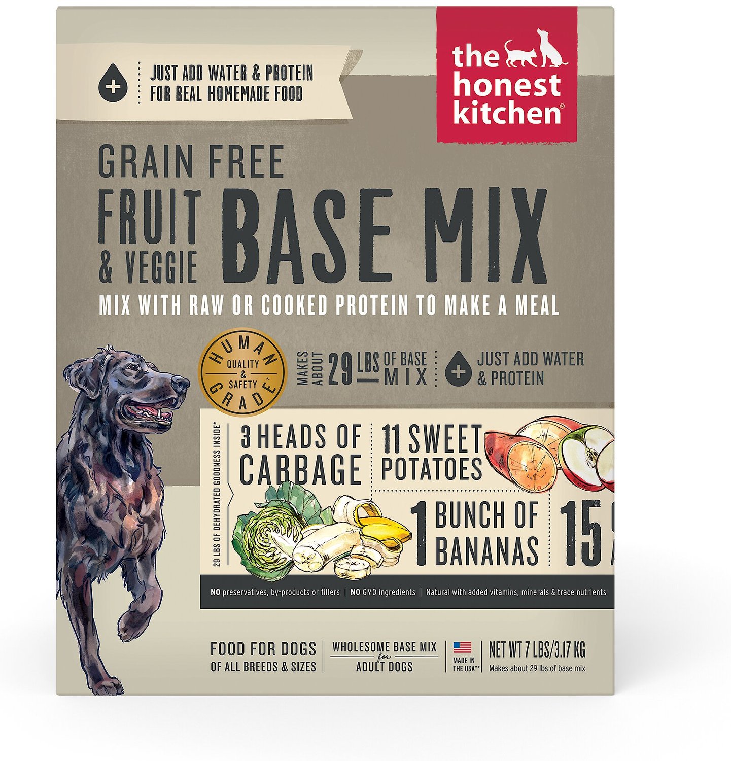 THE HONEST KITCHEN Grain-Free Fruit & Veggie Dehydrated Dog Base Mix, 7
