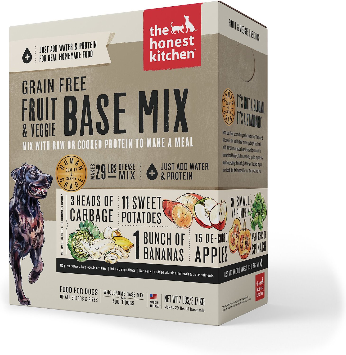 The Honest Kitchen Grain-Free Fruit & Veggie Dehydrated Dog Base Mix, 7