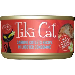 Tiki Cat Bora Bora Grill Sardine Cutlets in Lobster Consomme Grain-Free Canned Cat Food, 2.8-oz, case of 12