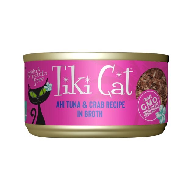 Tiki Cat Hana Grill Ahi Tuna with Crab in Tuna Consomme Grain-Free Canned C...