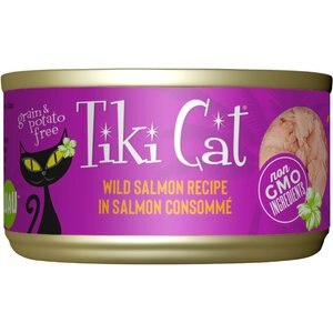 Tiki Cat Hanalei Luau Wild Salmon in Salmon Consomme Grain-Free Canned Cat Food, 2.8-oz, case of 12