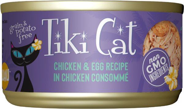 Tiki Cat Koolina Luau Chicken with Egg in Chicken Consomme Grain-Free Canned Cat Food, 2.8-oz, case of 12 slide 1 of 10