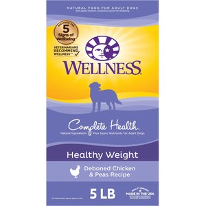 Wellness Complete Health Healthy Weight Deboned Chicken & Peas Recipe Dry Dog Food, 5-lb bag