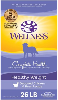 Wellness Complete Health Healthy Weight Deboned Chicken & Peas Recipe Dry Dog Food, slide 1 of 1