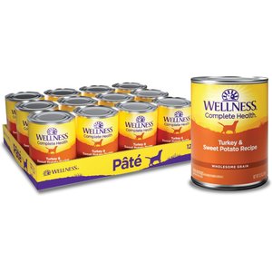 Wellness Complete Health Turkey & Sweet Potato Formula Canned Dog Food, 12.5-oz, case of 12