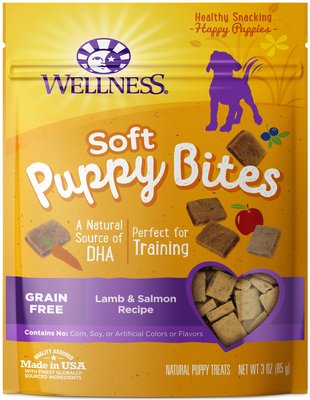 Wellness Soft Puppy Bites Lamb & Salmon Recipe Grain-Free Dog Treats, slide 1 of 1