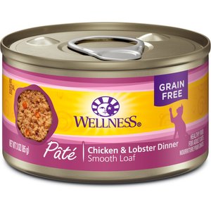Wellness Complete Health Chicken & Lobster Formula Canned Cat Food, 3-oz, case of 24