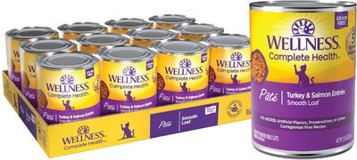 Wellness Complete Health Turkey & Salmon Formula Grain-Free Canned Cat Food, slide 1 of 1