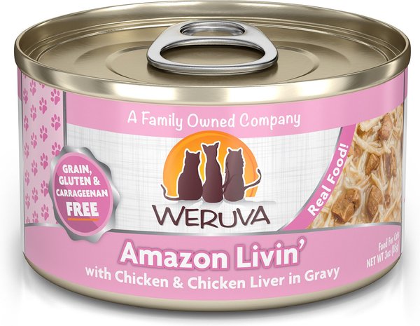 Weruva Nine Liver with Chicken & Chicken Liver in Gravy Grain-Free Canned Cat Food, 3-oz, case of 24 slide 1 of 8