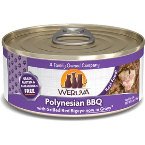 Weruva Polynesian BBQ with Grilled Red Bigeye Grain-Free Canned Cat Food, 5.5-oz, case of 24