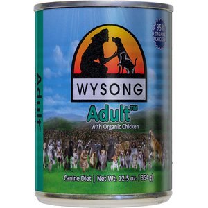 Wysong Adult with Organic Chicken Canned Dog Food, 12.9-oz, case of 12