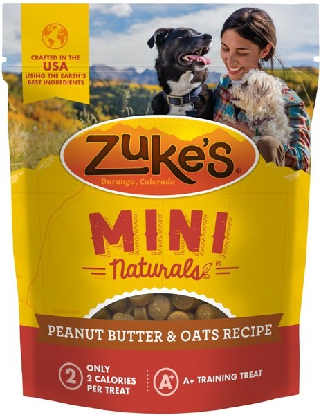 Zuke's Mini Naturals Peanut Butter & Oats Recipe Training Dog Treats, 6-oz slide 1 of 9