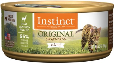 Instinct Original Grain-Free Pate Real Venison Recipe Wet Canned Cat Food, slide 1 of 1