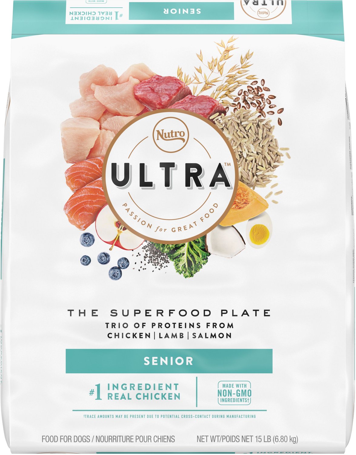 NUTRO Ultra Senior Dry Dog Food, 15-lb 