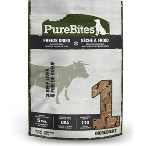 PureBites Beef Liver Freeze-Dried Raw Dog Treats, 4.2-oz bag