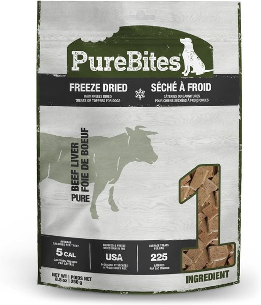 PureBites Beef Liver Freeze-Dried Raw Dog Treats, 8.8-oz bag slide 1 of 10