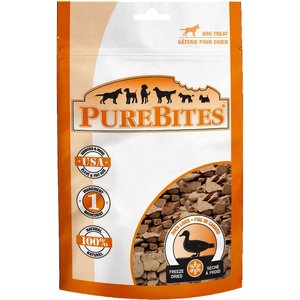 PureBites Duck Liver Freeze-Dried Raw Dog Treats, 1.2-oz bag